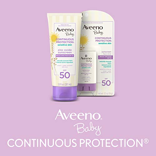 Aveeno Baby Continuous Protection Zinc Oxide Mineral Sunscreen Lotion for Sensitive Skin, 2 x 3 fl. oz - Image 13