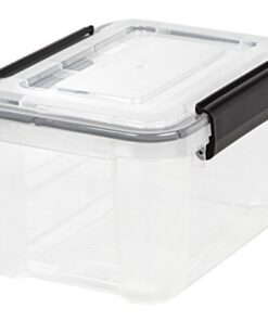 IRIS USA UCB-XS 6.5 Quart WEATHERTIGHT Storage Box, qt, Clear