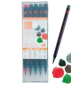 Akashiya Fude Brush Pen Sai, 5 Winter Color Set (CA200/5VD)