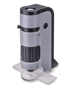 Carson MicroFlip 100x-250x LED and UV Lighted Pocket Microscope