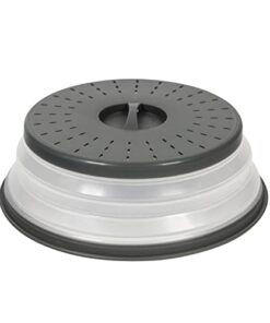 Tovolo - Vented Collapsible Microwave Splatter Proof Food Plate Cover, Charcoal