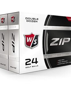 WILSON Staff Zip Double Dozen Golf Balls, White, Large (WGWP25000)