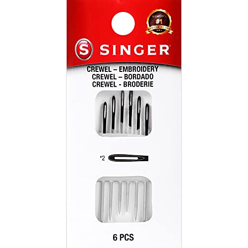 SINGER Hand, Set of 6 Sewing, Size 2 Crewel Needles - Image 11