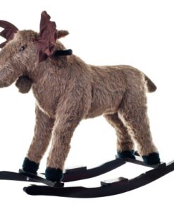 Happy Trails Plush Rocking Horse Max Moose, Brown, 30.5"Lx20.5"Wx28.5"H
