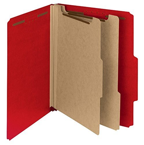 Smead 100% Recycled Pressboard Colored Classification Folders
